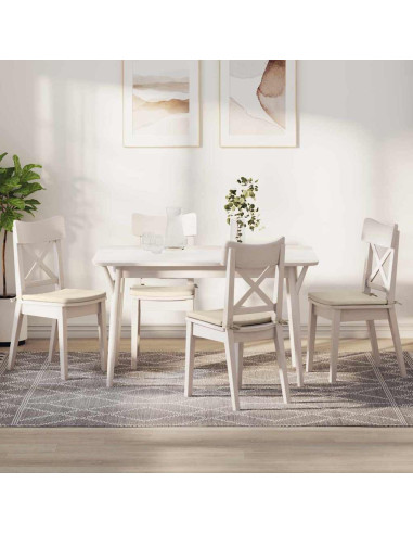 Cuscini per Seduta 4 pcs Crema 40 x 40 x 3 cm Tessuto in Cords