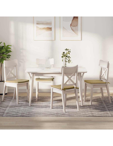 Cuscini per Seduta 4 pcs Grigio Verde 40 x 40 x 3 cm