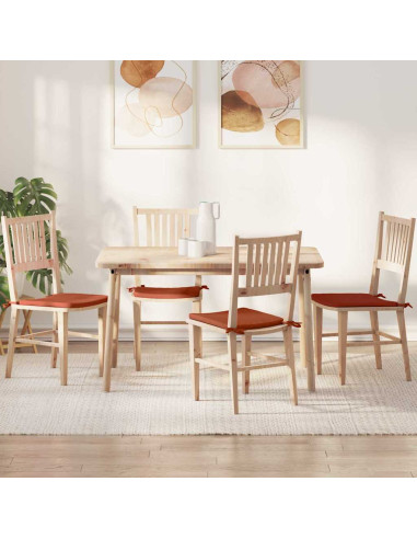 Cuscini per Seduta 4 pcs Rosso Arancio 40 x 40 x 3 cm