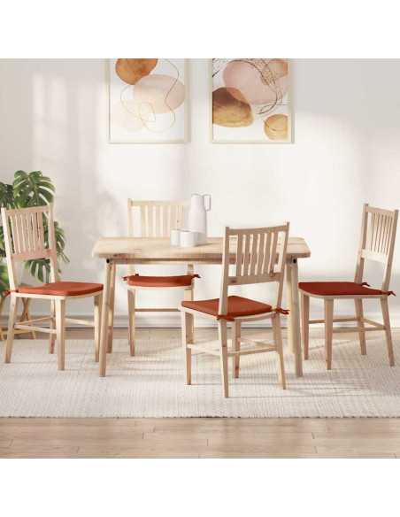 Cuscini per Seduta 4 pcs Rosso Arancio 40 x 40 x 3 cm