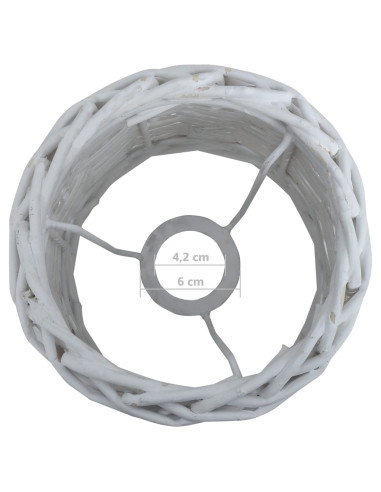 Paralume in Vimini 25x17 cm Bianco