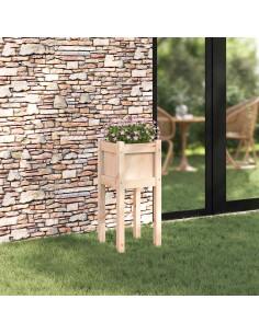 Vaso da giardino Natura 31 x 31 x 70 cm Pino massello