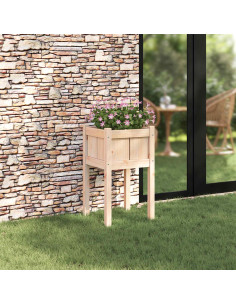 Vaso da giardino Natura 40 x 40 x 70 cm Pino massello