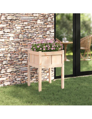 Vaso da giardino Natura 50 x 50 x 70 cm Pino massello