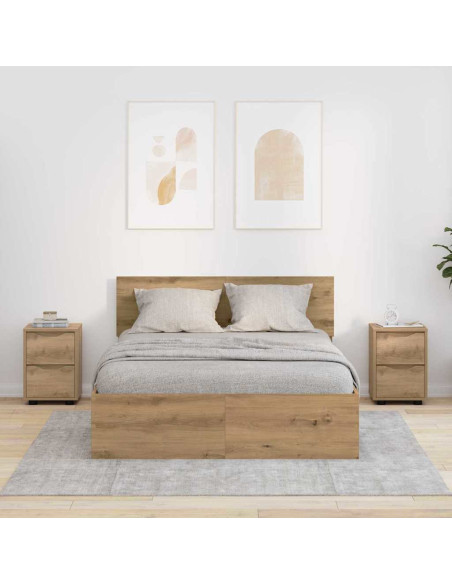 Comodini 2 pcs Rovere artigianale 30,5 x 30 x 43 cm