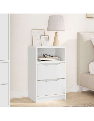 Comodino con cassetto Bianco 40 x 30 x 467 cm Legno multistrato