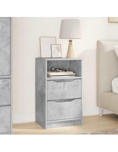 Comodino Grigio cemento 40 x 30 x 467 cm Legno multistrato