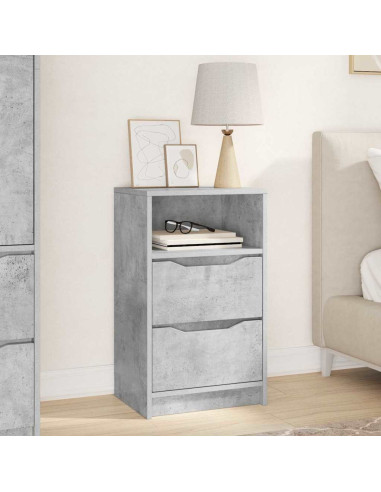 Comodino Grigio cemento 40 x 30 x 467 cm Legno multistrato