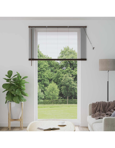 Tenda Veneziana Marrone Scuro con Motivo 213 x 160 cm PVC