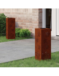 Faro LED solare per sentieri 2 pcs Ruggine