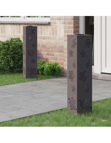 Faro LED solare per sentieri 2 pcs Nero