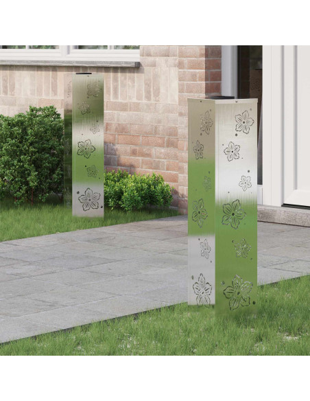 Faro LED solare per sentieri 2 pcs Ruggine Acciaio inossidabile