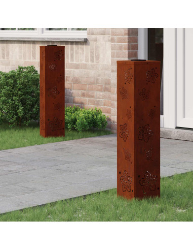 Faro LED solare per sentieri 2 pcs Ruggine