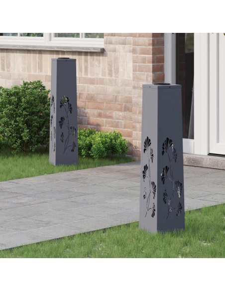 Faro LED solare per sentieri 2 pcs Antracite