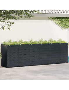 Contenitore per Rifiuti per 6 Bidoni Nero 408 x 77,5 x 121,5 cm