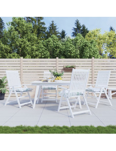 Cuscini per Sedia 4 pz Motivo a Foglie 40x40x7 cm Tessuto