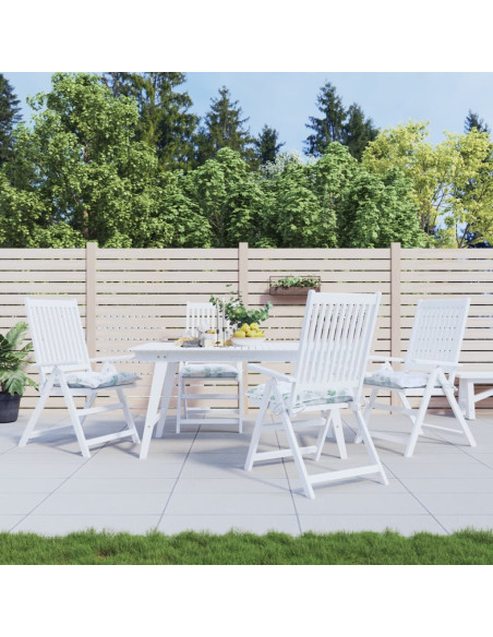 Cuscini per Sedia 4 pz Motivo a Foglie 40x40x7 cm Tessuto