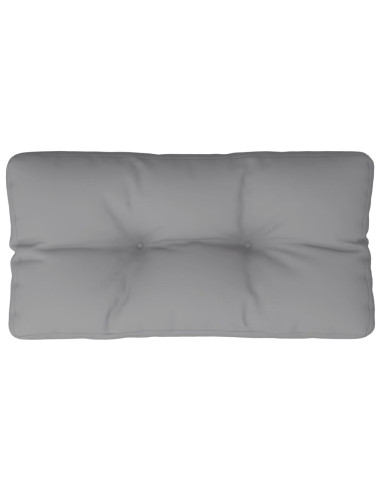 Cuscino per Pallet Grigio 80x40x12 cm in Tessuto