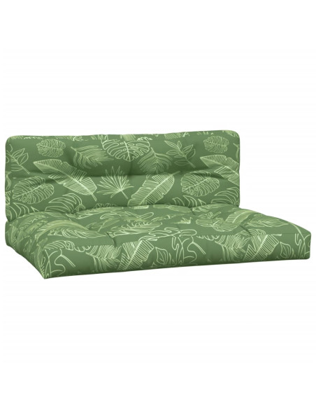 Cuscini per Pallet 2 pz Motivo a Foglie Tessuto