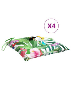 Cuscini per Sedia 4 pz Multicolore 40x40x7 cm Tessuto