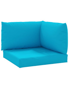 Cuscini per Pallet 3 pz Azzurro in Tessuto Oxford