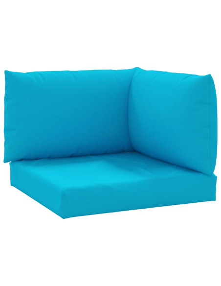 Cuscini per Pallet 3 pz Azzurro in Tessuto Oxford