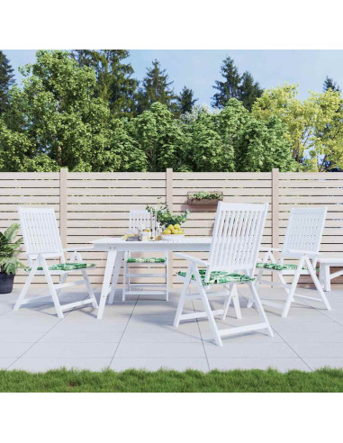 Cuscini per sedie 4 pcs Motivo Foglia 50 x 50 x 4 cm