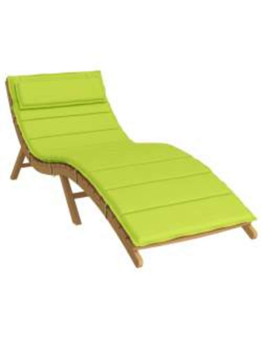 Cuscino per Lounger Sole Verde 178 x 60 x 4 cm Tessuto Oxford