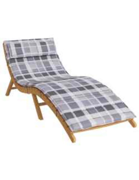 Cuscino per Lounger Sole Grigio 178 x 60 x 4 cm Tessuto Oxford