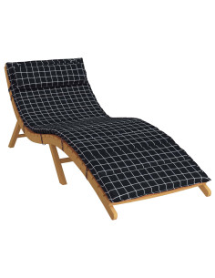 Cuscino per Lounger Sole Nero 178 x 60 x 4 cm Tessuto Oxford