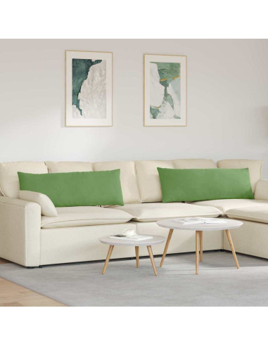 Cuscini da Divano 2 pcs Verde chiaro 120 x 40 cm