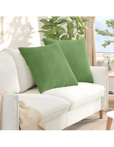 Cuscini da Divano 2 pcs Verde chiaro 80 x 80 cm