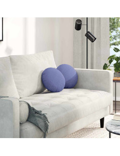 Cuscini per Seduta 2 pcs Blu jeans Ø30 x 13 cm Tessuto