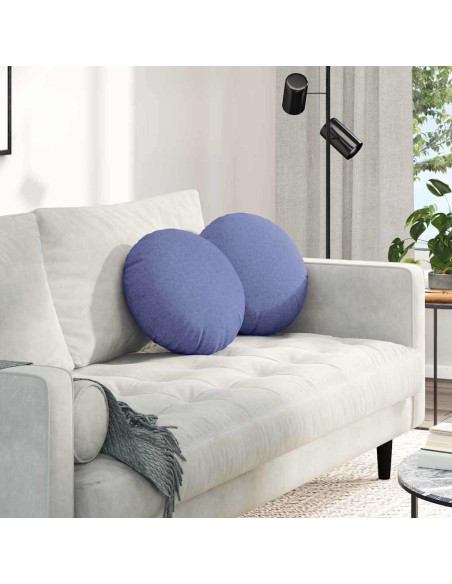 Cuscini per Seduta 2 pcs Blu jeans Ø40 x 13 cm Tessuto