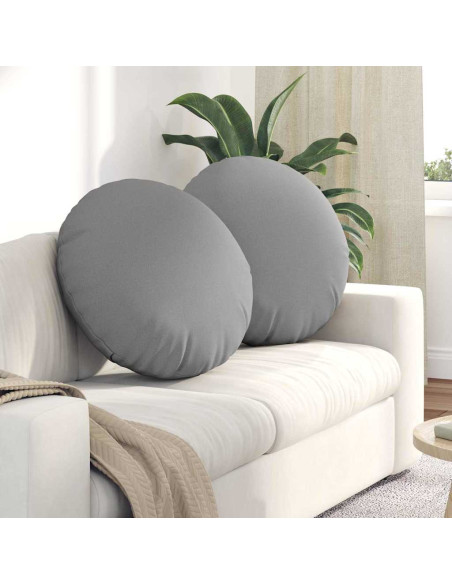 Cuscini per Seduta 2 pcs Grigio Nuvola Ø80 x 29 cm Tessuto