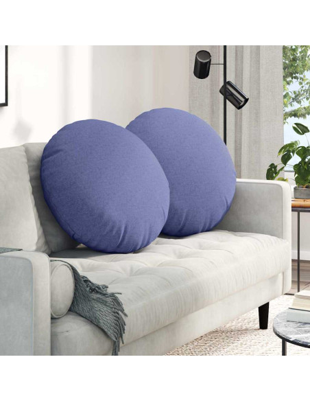 Cuscini per Seduta 2 pcs Blu jeans Ø80 x 29 cm Tessuto