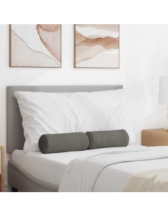 Cuscini a rullo 2 pcs Grigio chiaro Ø 15 x 40 cm