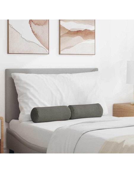 Cuscini a rullo 2 pcs Grigio chiaro Ø 15 x 40 cm