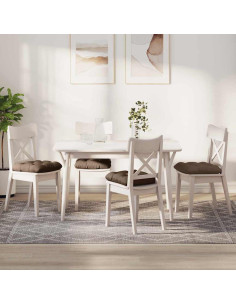 Cuscini per Seduta 4 pcs Marrone 40 x 40 x 12 cm Tessuto