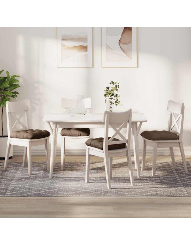 Cuscini per Seduta 4 pcs Marrone 40 x 40 x 12 cm Tessuto