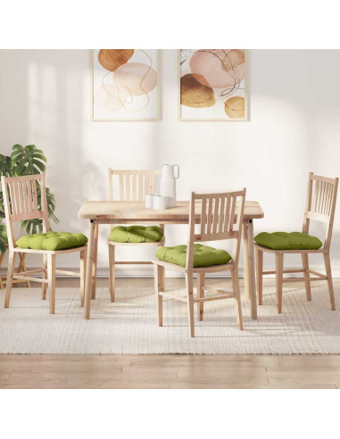 Cuscini per Seduta 4 pcs Verde chiaro 40 x 40 x 12 cm Tessuto