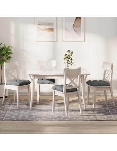 Cuscini per Seduta 4 pcs Grigio scuro 40 x 40 cm