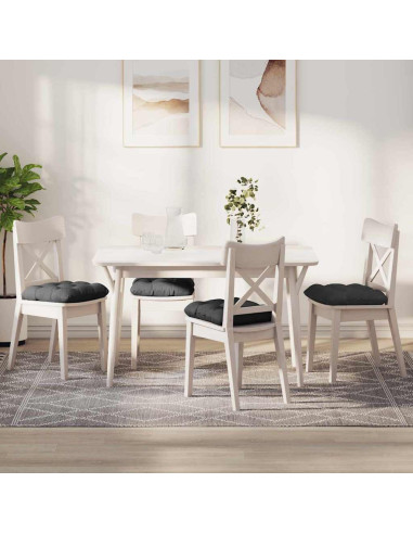 Cuscini per Seduta 4 pcs Grigio scuro 40 x 40 cm