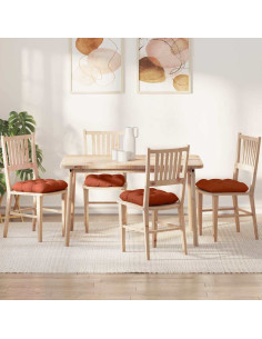 Cuscini per Seduta 4 pcs Rosso Arancio 40 x 40 cm