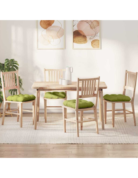 Cuscini per Seduta 4 pcs Verde chiaro 45 x 45 x 12 cm Tessuto