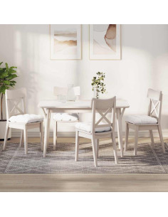 Cuscini per Seduta 4 pcs Bianco 45 x 45 x 12 cm Tessuto