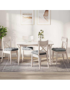 Cuscini per Seduta 4 pcs Grigio Nuvola 45 x 45 x 12 cm Tessuto