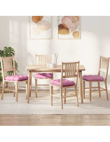 Cuscini per Seduta 4 pcs Rosa 45 x 45 x 12 cm Tessuto