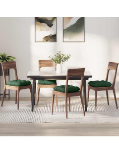 Cuscini per Seduta 4 pcs Verde Scuro 45 x 45 cm