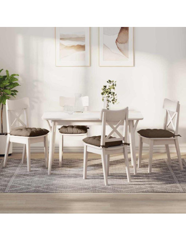 Cuscini per Seduta 4 pcs Marrone 40 x 40 x 6 cm Tessuto